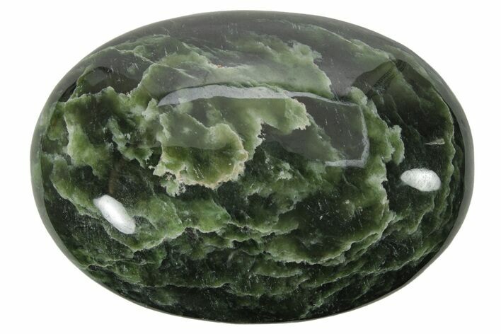 Polished Jade (Nephrite) Palm Stone - Afghanistan #220981